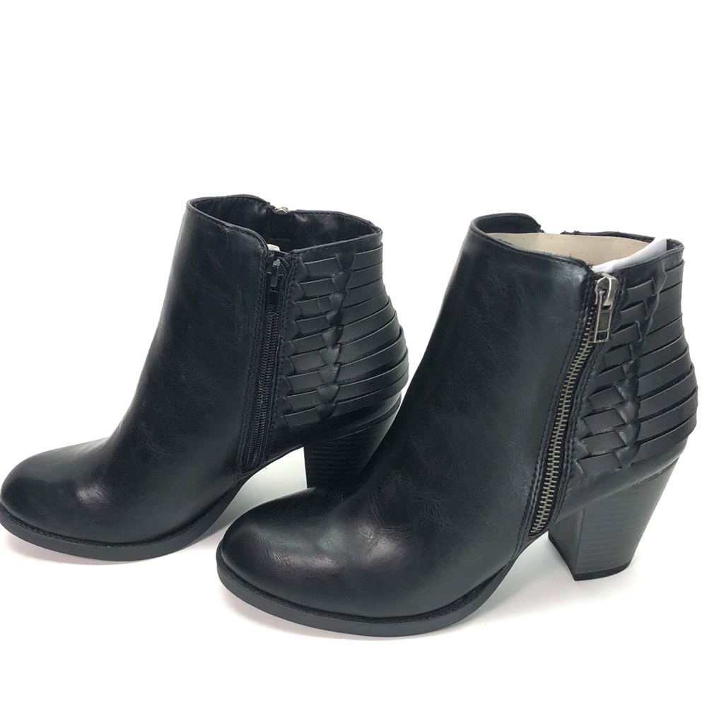 Sugar Nubuck Ankle Booties Black Size 8.5 Zipper